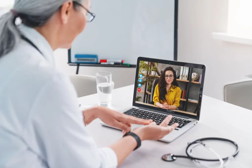 Telehealth consultation with a healthcare provider